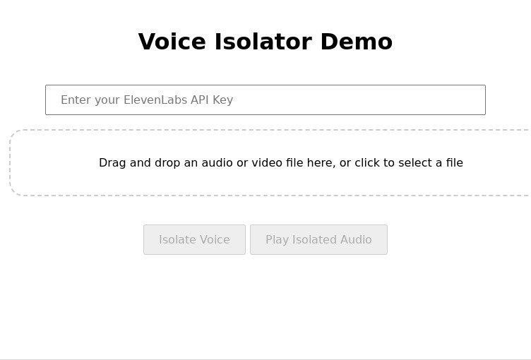 Eleven Labs Voice Isolator