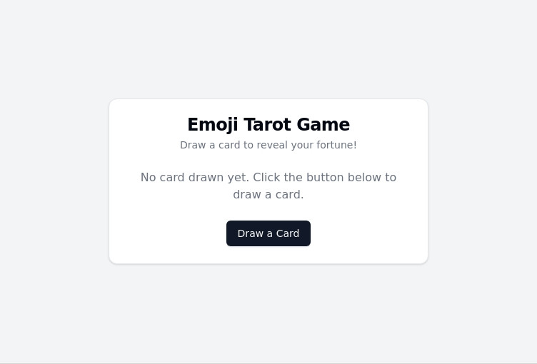 Emoji Tarot Card Game