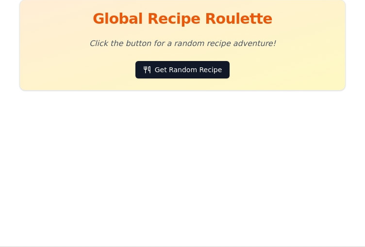 RECIPE ROULETTE APP