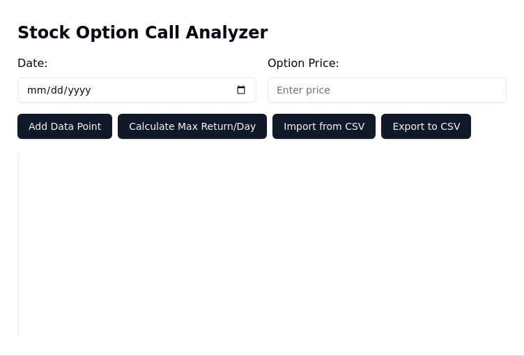 Stock Option Call Analyzer